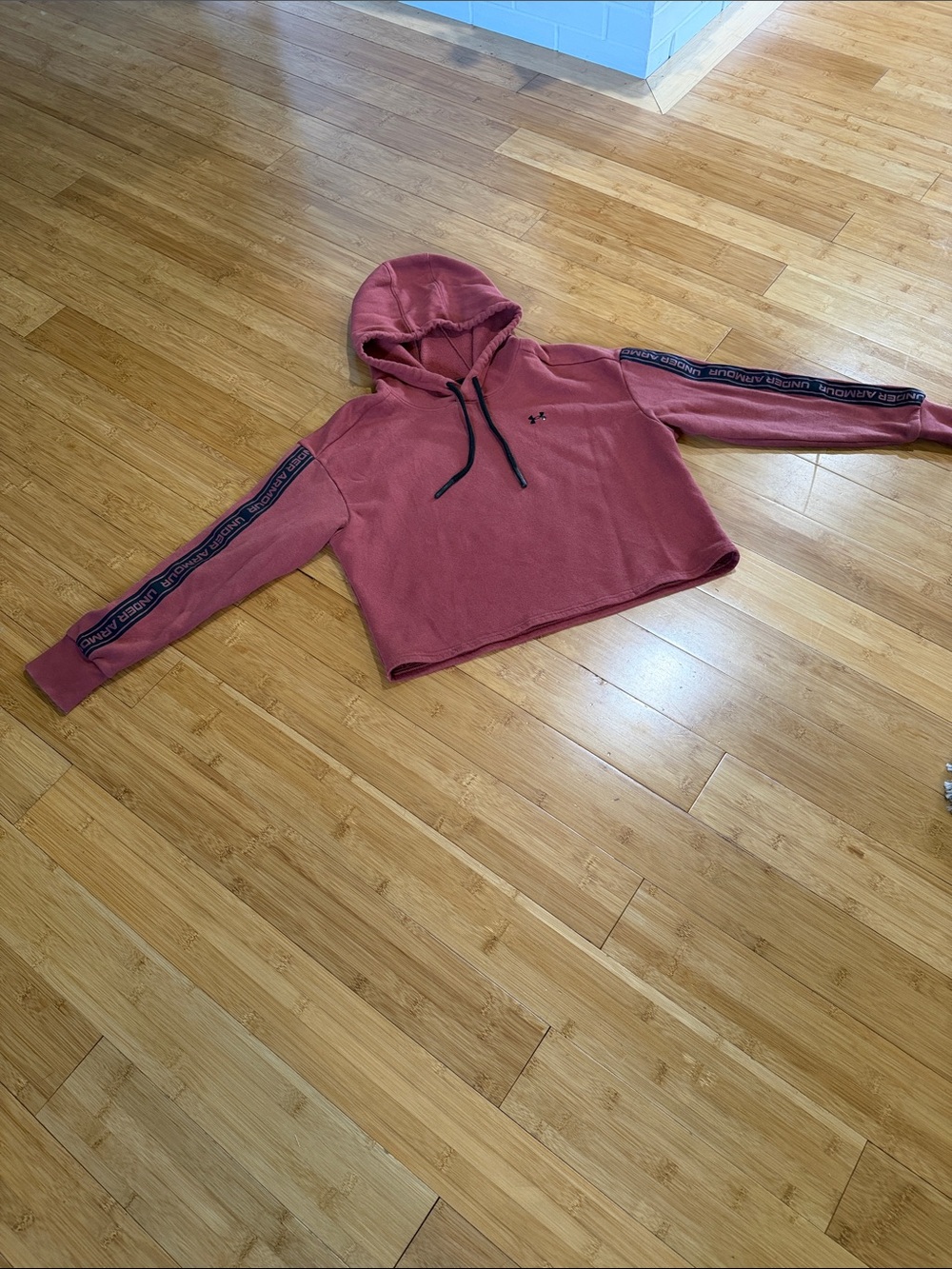 Under Armour Cropped Hooded Sweatshirt in Dusty Rose